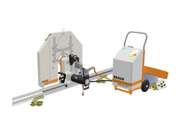 Braun Wandsäge BWS15-TiP – 22 kW Beton-Wandsäge mit 2000 mm Sägeblatt