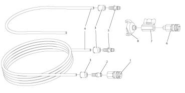 Original Ersatzteile Wasser Schlauch / Ventil für Demco Captor Plus Wandsäge