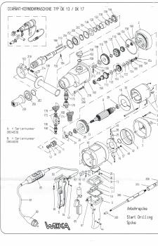 Original Ersatzteile für WEKA DK13 & DK17 Kernbohrmaschine