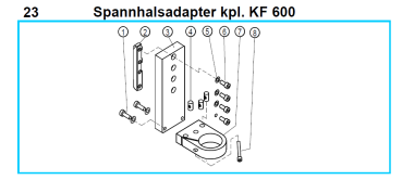 Original Spannhalsadapter für Fleika KF 600 Kernbohrständer
