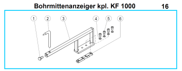 Original Bohrmittenanzeiger für Fleika KF 1000 Kernbohrständer