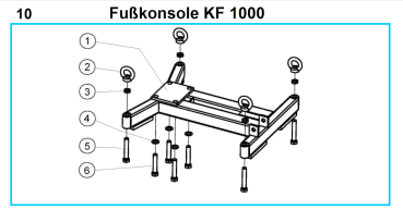 Original Fußkonsole für Fleika KF 1000 Kernbohrständer