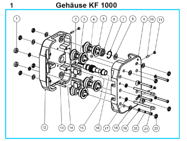 Original Gehäuse für Fleika KF 1000 Kernbohrständer