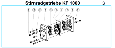 Original Stirnradgetriebe für Fleika KF 1000 Kernbohrständer