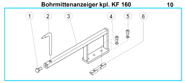 Original Bohrmittenanzeiger für Fleika KF 160 Kernbohrständer
