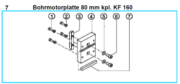 Original Bohrmotorplatte 80 mm für Fleika KF 160 Kernbohrständer