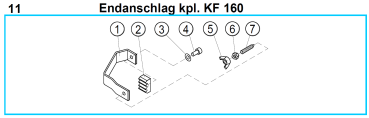 Original Endanschlag für Fleika KF 160 Kernbohrständer