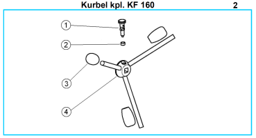 Original Kurbel für Fleika KF 160 Kernbohrständer