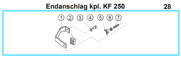 Original Endanschlag für Fleika KF 250 Kernbohrständer