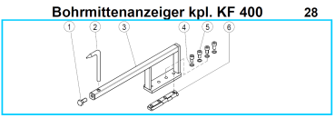 Original Bohrmittenanzeiger für Fleika KF 400 Kernbohrständer