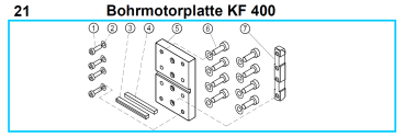 Original Bohrmotorplatte für Fleika KF 400 Kernbohrständer