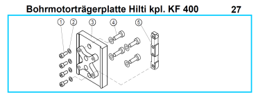Original Bohrmotorträgerplatte Hilti für Fleika KF 400 Kernbohrständer