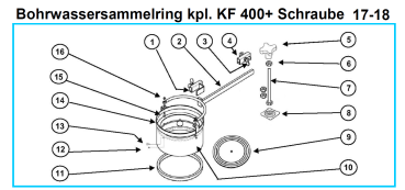 Original Bohrwassersammelring mit Schraube für Fleika KF 400 Kernbohrständer