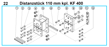Original Distanzstück 110 mm für Fleika KF 400 Kernbohrständer