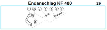 Original Endanschlag für Fleika KF 400 Kernbohrständer