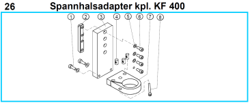 Original Spannhalsadapter für Fleika KF 400 Kernbohrständer