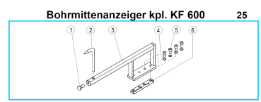 Original Bohrmittenanzeiger für Fleika KF 600 Kernbohrständer