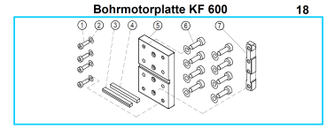 Original Bohrmotorplatte für Fleika KF 600 Kernbohrständer