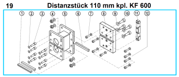 Original Distanzstück 110 mm für Fleika KF 600 Kernbohrständer