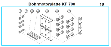 Original Bohrmotorplatte für Fleika KF 700 Kernbohrständer