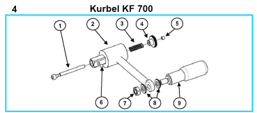 Original Kurbel für Fleika KF 700 Kernbohrständer