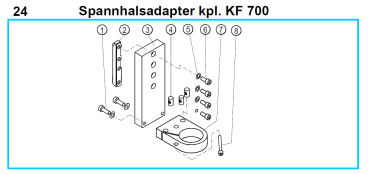 Original Spannhalsadapter für Fleika KF 700 Kernbohrständer