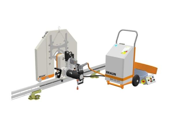 Braun Wandsäge BWS15-TiP – 22 kW Beton-Wandsäge mit 2000 mm Sägeblatt