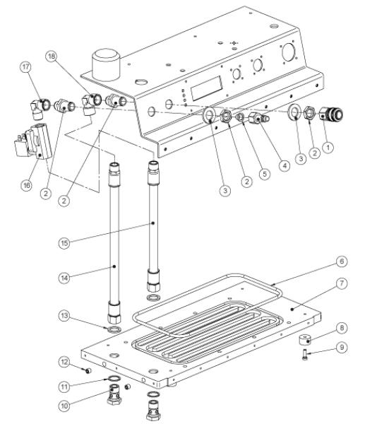 Original Ersatzteile Steuerkoffer Wasser für Demco Cobra Gamma Wandsäge