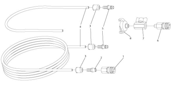 Original Ersatzteile Wasser Schlauch / Ventil für Demco Captor Plus Wandsäge