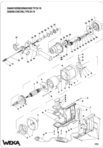 Original Ersatzteile für WEKA DK116 Kernbohrmaschine