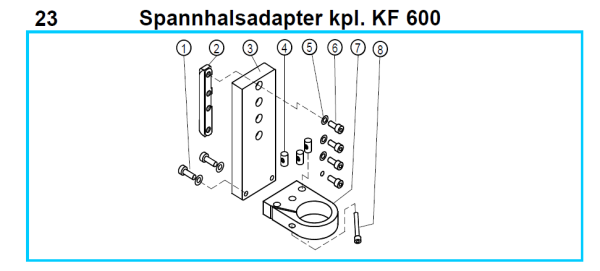 Original Spannhalsadapter für Fleika KF 600 Kernbohrständer