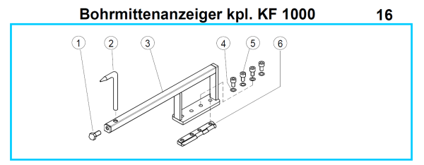 Original Bohrmittenanzeiger für Fleika KF 1000 Kernbohrständer