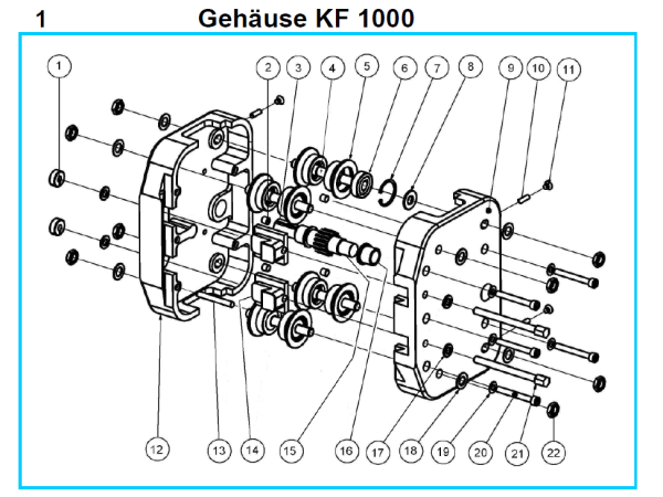 Original Gehäuse für Fleika KF 1000 Kernbohrständer