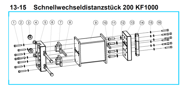 Original Schnellwechseldistanzstück für Fleika KF 1000 Kernbohrständer