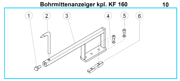 Original Bohrmittenanzeiger für Fleika KF 160 Kernbohrständer