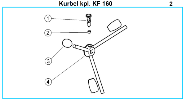 Original Kurbel für Fleika KF 160 Kernbohrständer