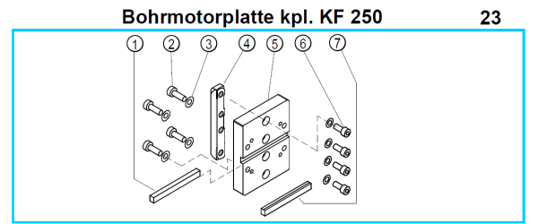 Original Bohrmotorplatte für Fleika KF 250 Kernbohrständer
