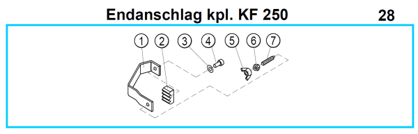 Original Endanschlag für Fleika KF 250 Kernbohrständer