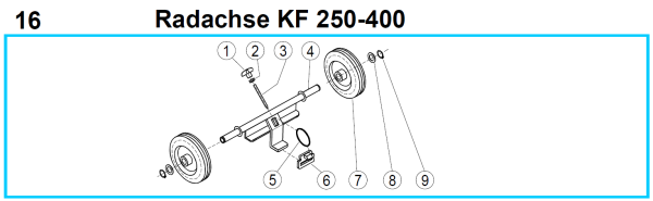 Original Radachse für Fleika KF 250 Kernbohrständer