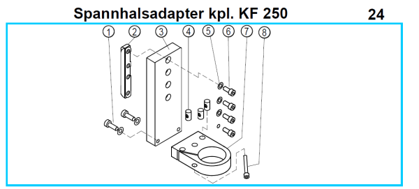 Original Spannhalsadapter für Fleika KF 250 Kernbohrständer