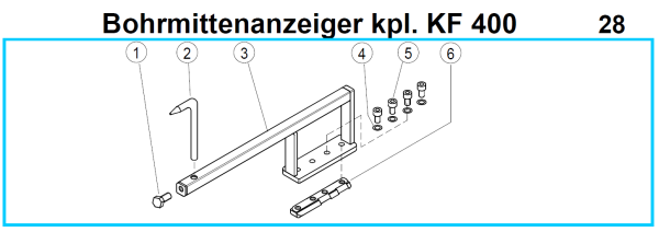 Original Bohrmittenanzeiger für Fleika KF 400 Kernbohrständer