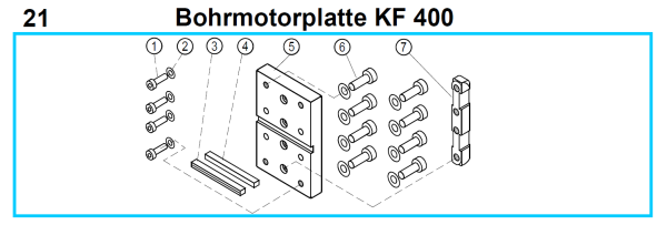 Original Bohrmotorplatte für Fleika KF 400 Kernbohrständer