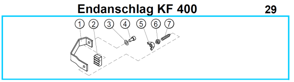 Original Endanschlag für Fleika KF 400 Kernbohrständer