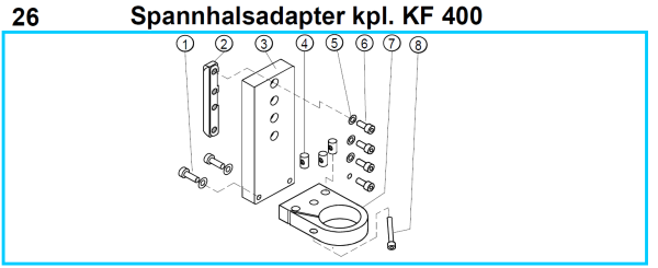 Original Spannhalsadapter für Fleika KF 400 Kernbohrständer