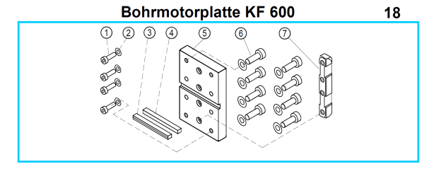 Original Bohrmotorplatte für Fleika KF 600 Kernbohrständer