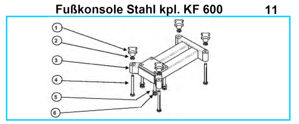 Original Fußkonsole Stahl für Fleika KF 600 Kernbohrständer