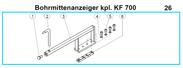 Original Bohrmittenanzeiger für Fleika KF 700 Kernbohrständer