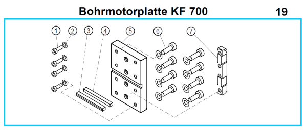 Original Bohrmotorplatte für Fleika KF 700 Kernbohrständer