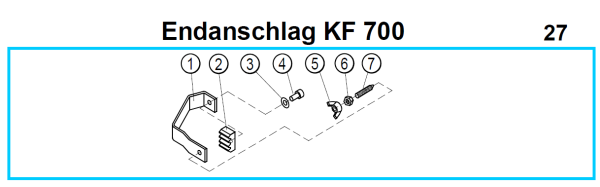 Original Endanschlag für Fleika KF 700 Kernbohrständer