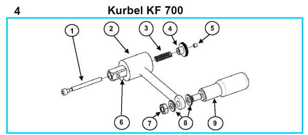 Original Kurbel für Fleika KF 700 Kernbohrständer